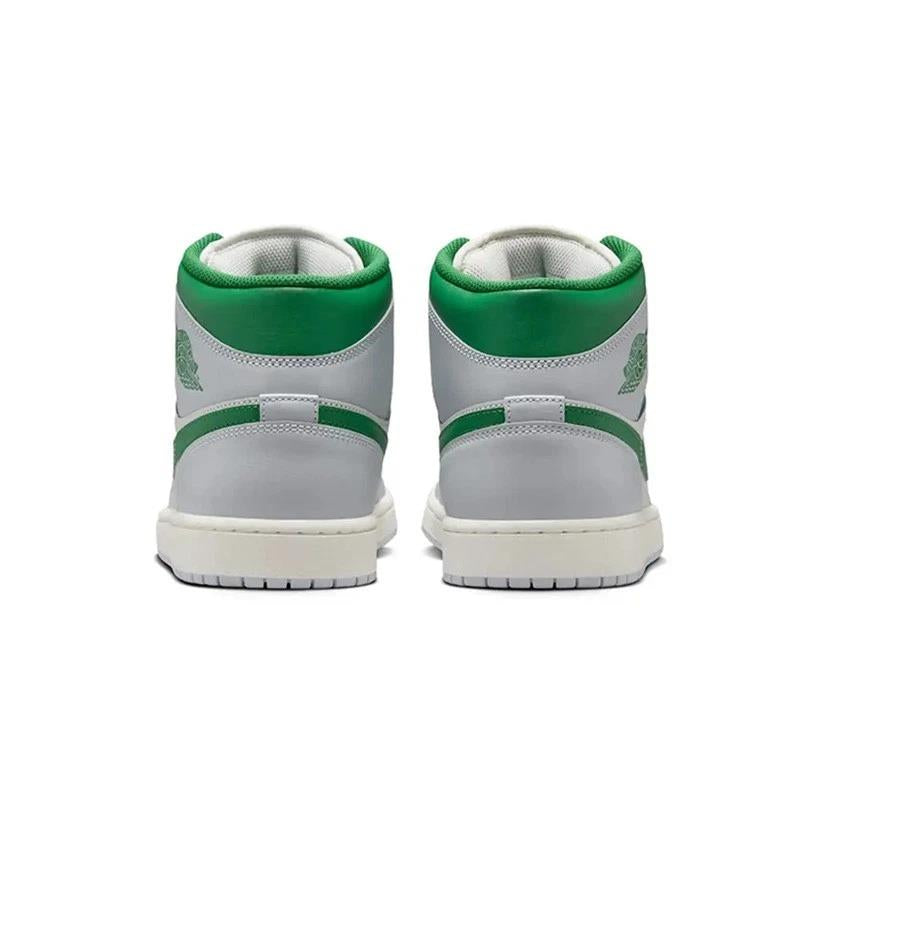 Jordan 1 Mid White Pure Platinum Pine Green