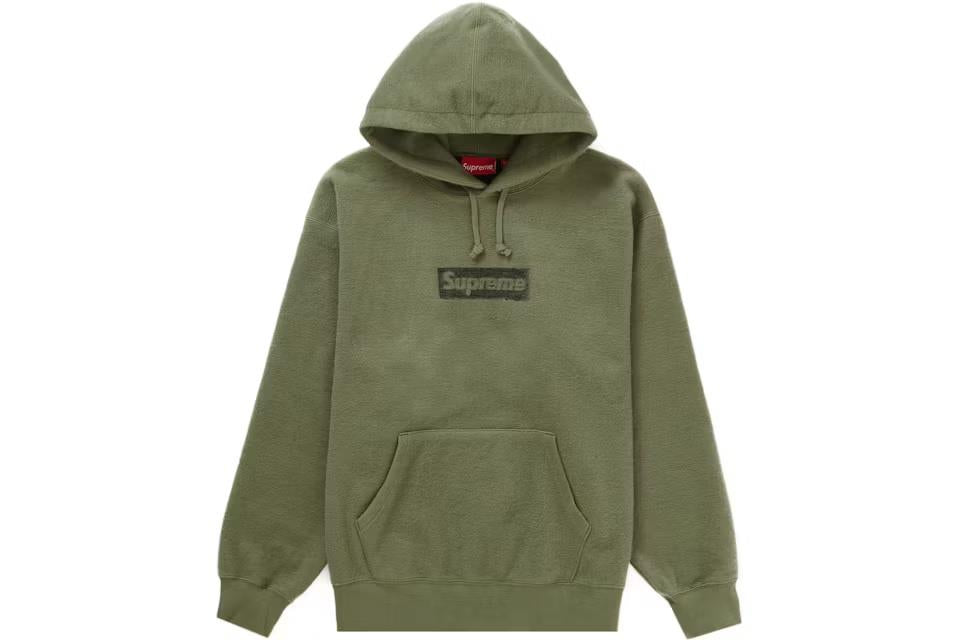Supreme Inside Out Box Logo Hooded Sweatshirt Light Olive XL