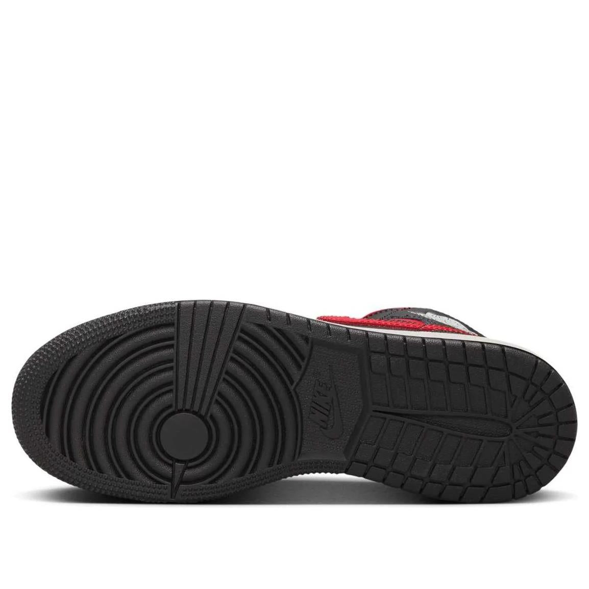 Jordan 1 Mid Black Summit White Varsity Red (GS)