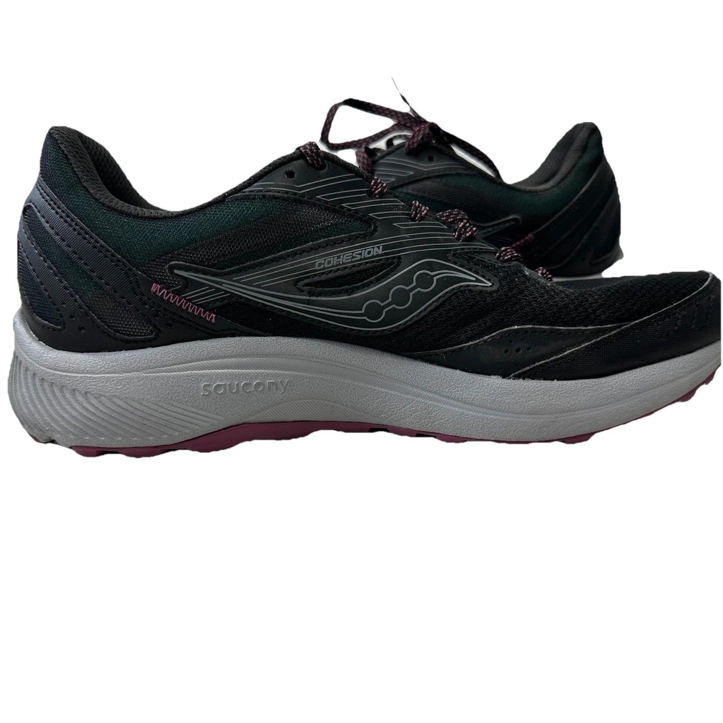Saucony Cohesion TR15 Black Grey Purple Running Shoes