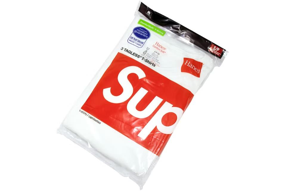 Supreme Hanes Tagless Tees (3 Pack)
White