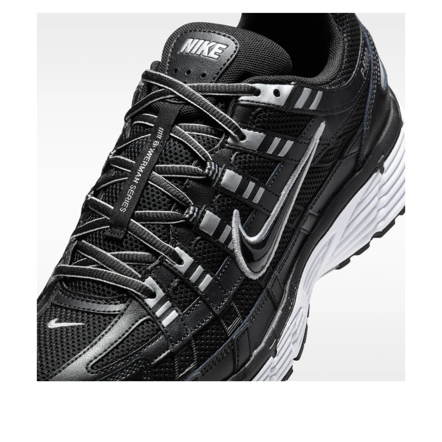 Nike P-6000
Black White Metallic Silver