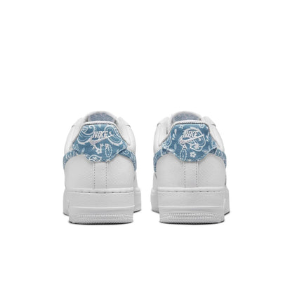 Nike Air Force 1 Low '07 Essential White Worn Blue Paisley (Women's) size 8.5