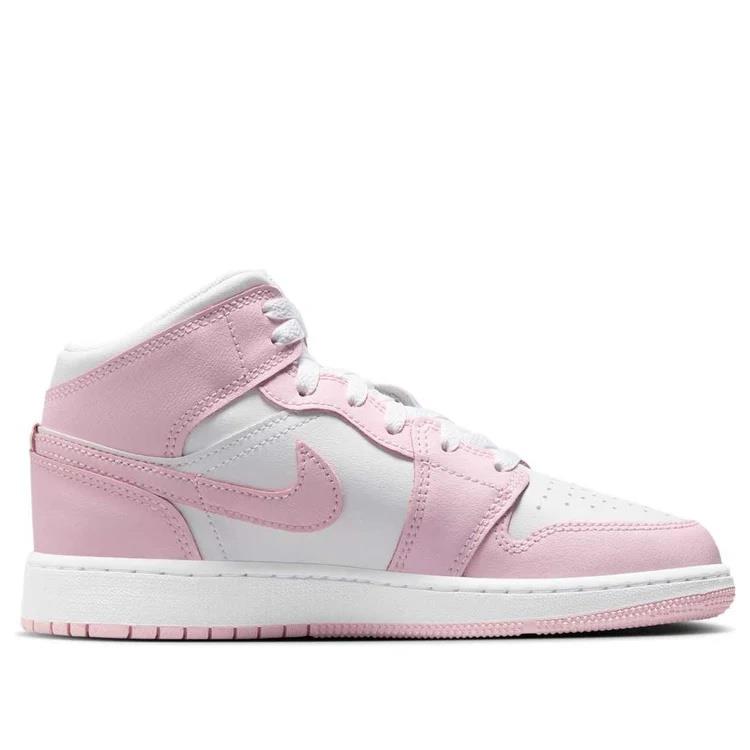 Jordan 1 Mid Pink Foam Fire Red (GS)