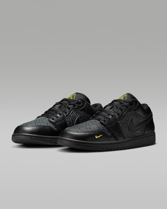 Jordan 1 Low Black Elephant Print