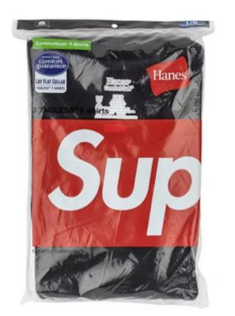 Supreme Hanes Tagless Tees (3 Pack) 
Black