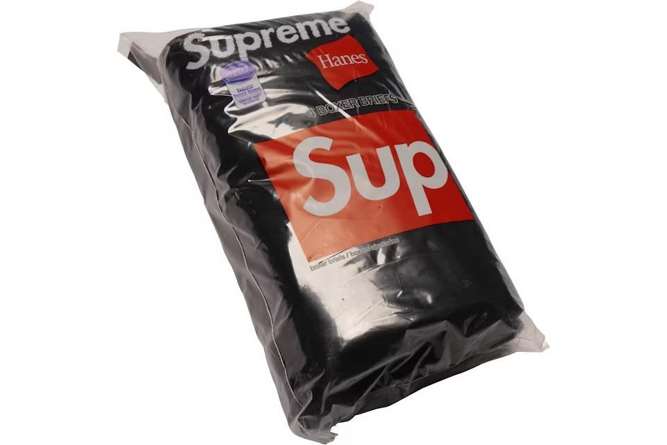 Supreme Hanes Boxer Briefs (4 Pack) 
Black
