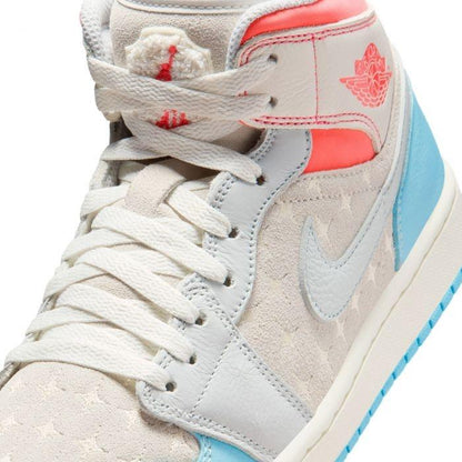 Jordan 1 Mid 
Sail Hot Lava Blue Chill (Women's)