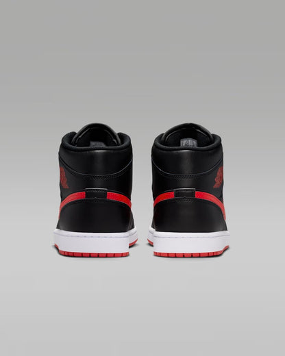 Air Jordan 1 Mid Black University Red
