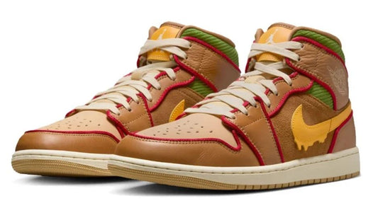 Jordan 1 Mid SE Cheeseburger