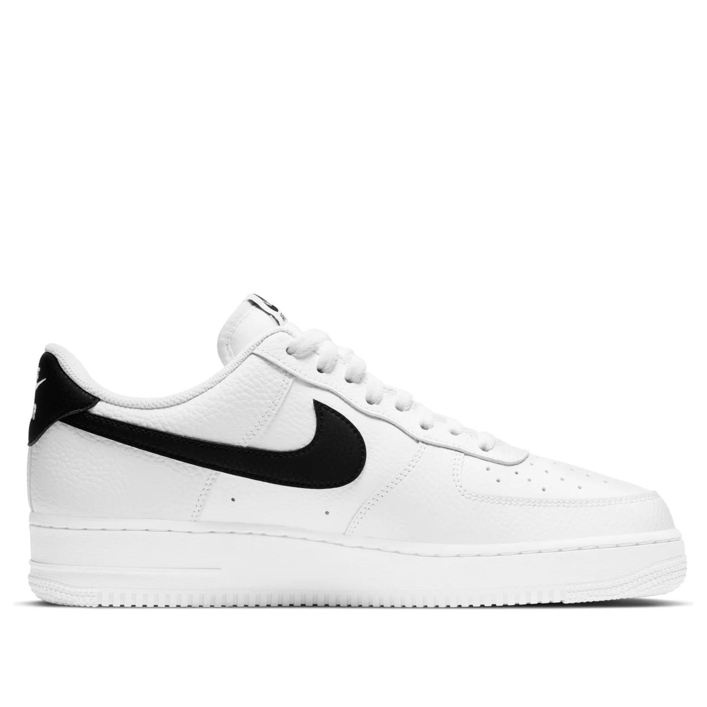 Nike Air Force 1 Low '07 White Black Pebbled Leather Men's CT2302-100