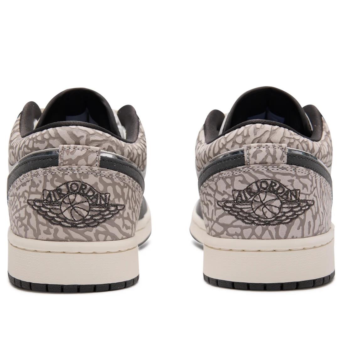 Jordan 1 Low SE 
Sail Deep Pewter Elephent Print
