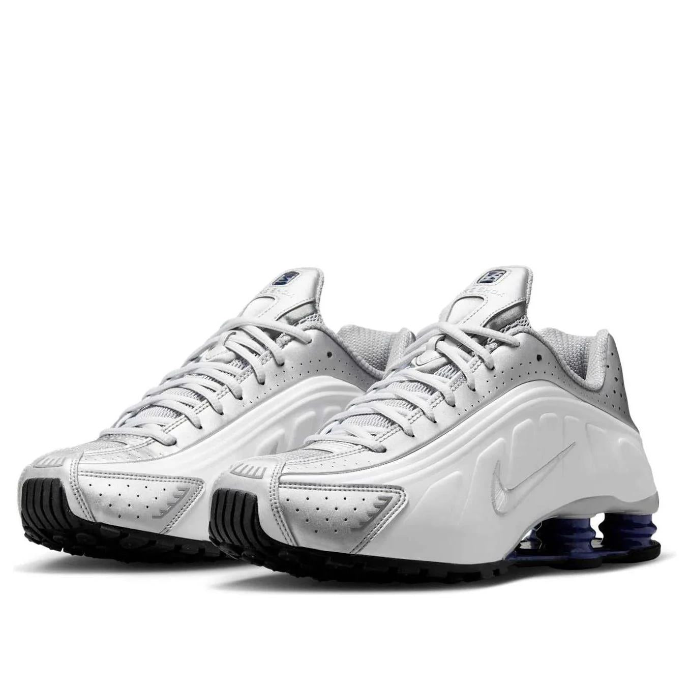 Nike Shox R4 Metallic Silver Deep Royal Blue