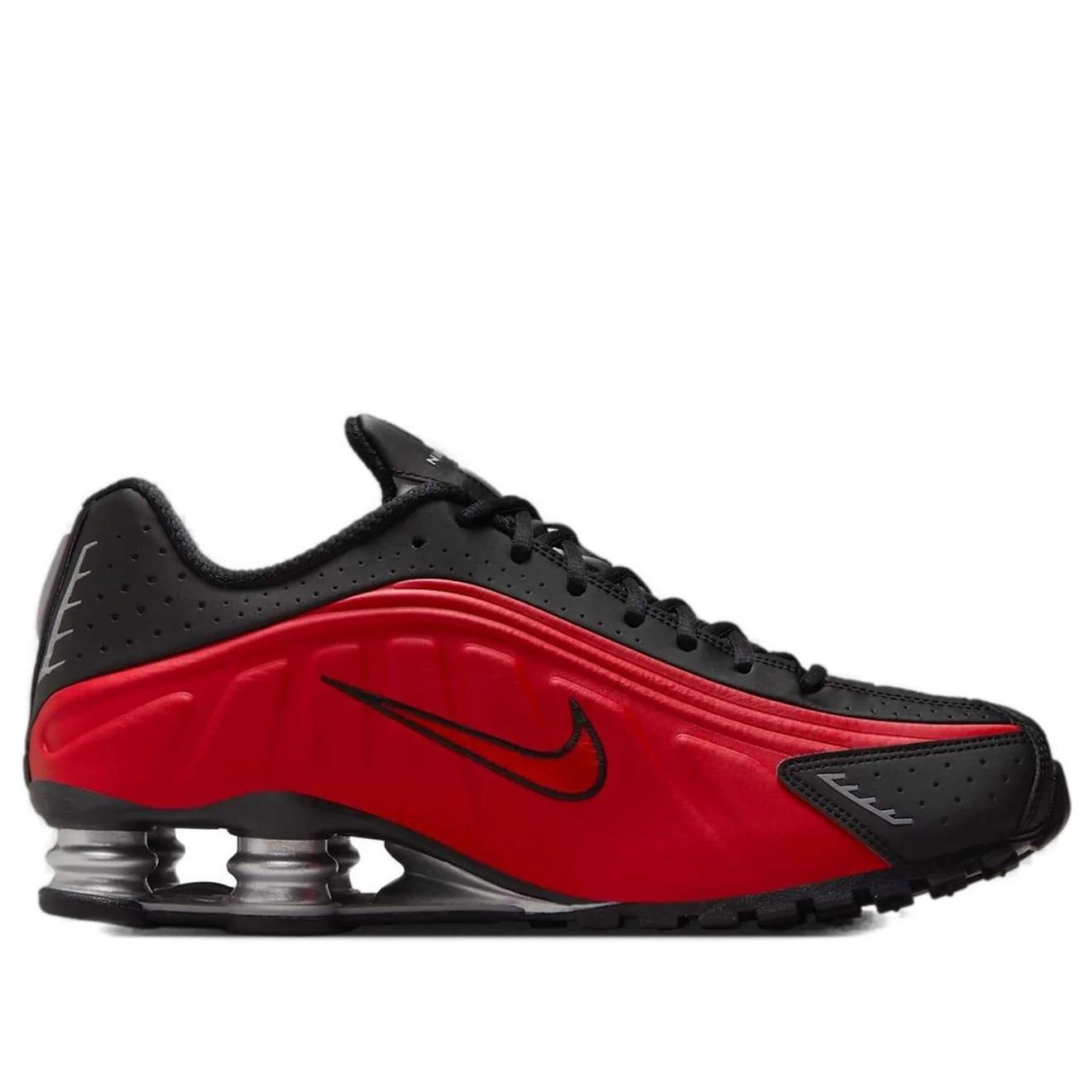 Nike Shox R4 University Red Black Metallic Silver size 12