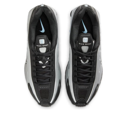 Nike Shox R4 
Metallic Silver Black Psychic Blue