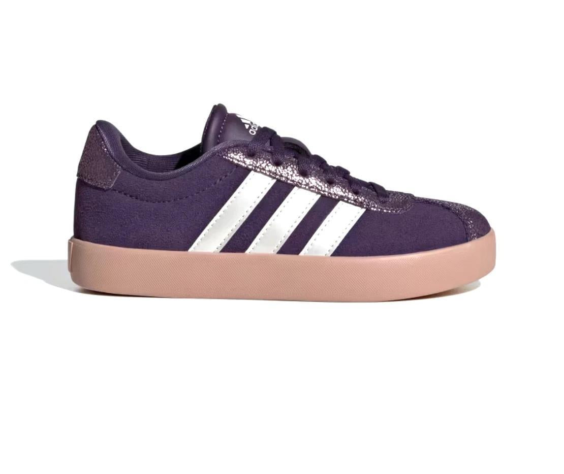 Adidas VL Court 3.0 Aurora Plum Zero Metalic Pink Gum (GS) JS3485