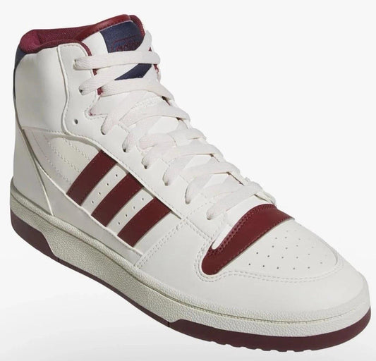 Adidas Forum Break Start Mid White Cream Maroon Lace Up Shoes JR1453 size 7.5