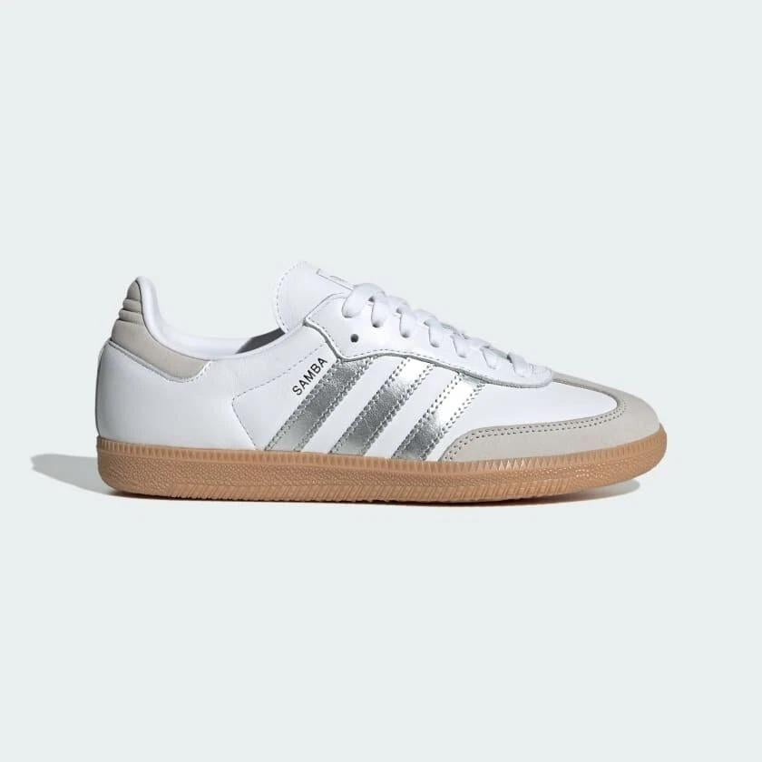 Adidas Samba OG White Silver Metallic Grey (Women's)