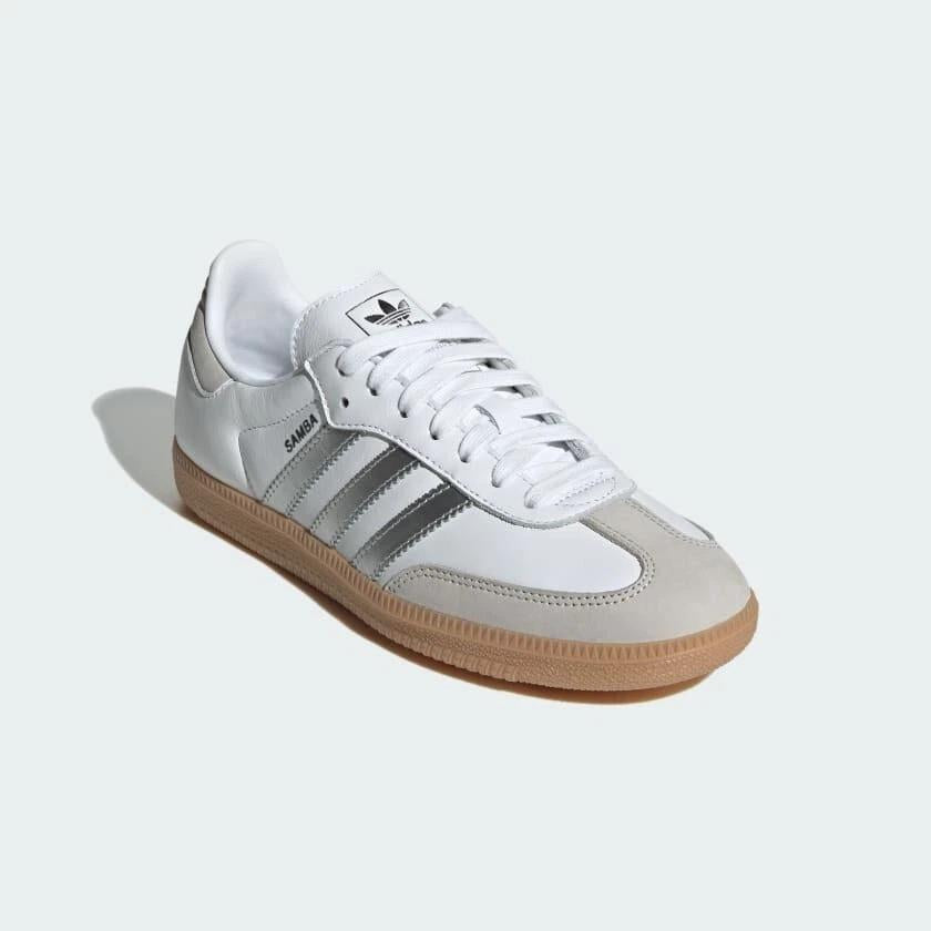 Adidas Samba OG White Silver Metallic Grey (Women's)