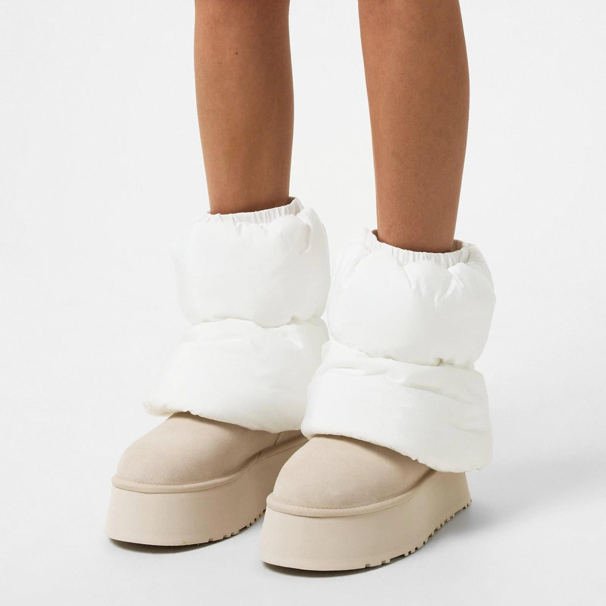 UGG Classic Mini Dipper Puffer Boot 
White Ceramic (Women's)