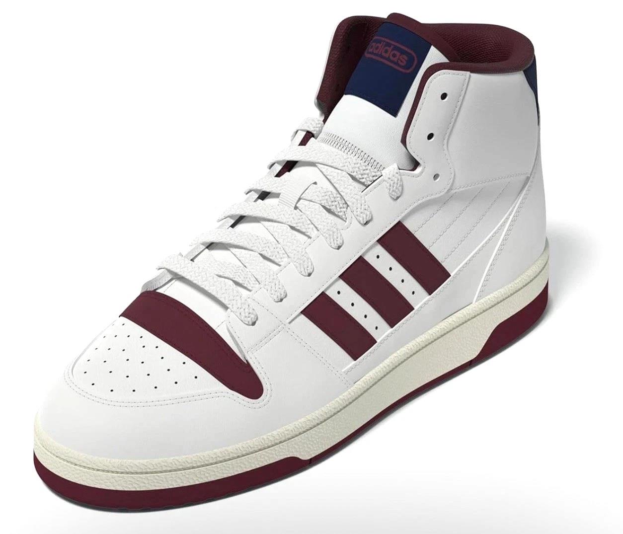 Adidas Forum Break Start Mid White Cream Maroon Lace Up Shoes JR1453 size 7.5
