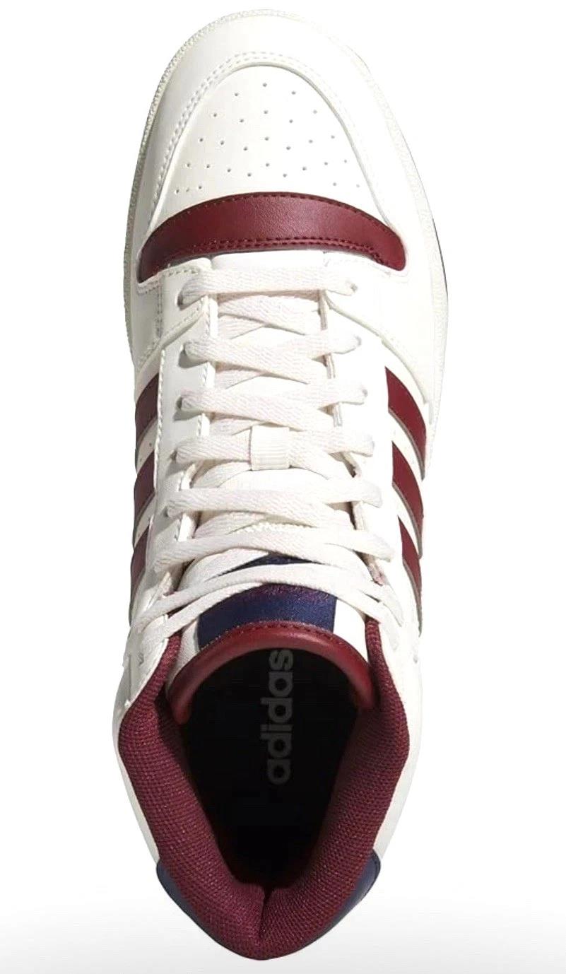 Adidas Forum Break Start Mid White Cream Maroon Lace Up Shoes JR1453 size 7.5