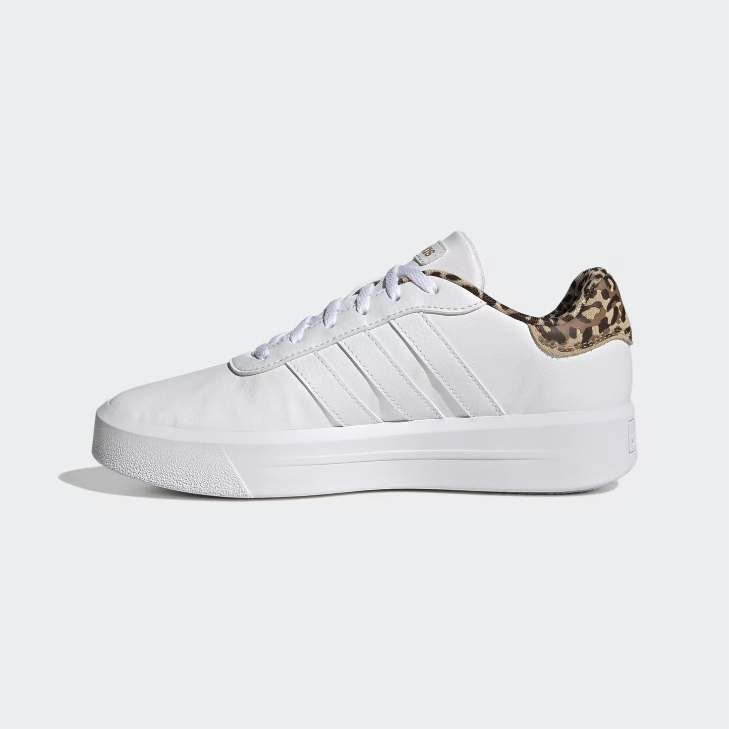 Adidas Court Platform Shoes 'White Leopard' (Women's) size 9.5