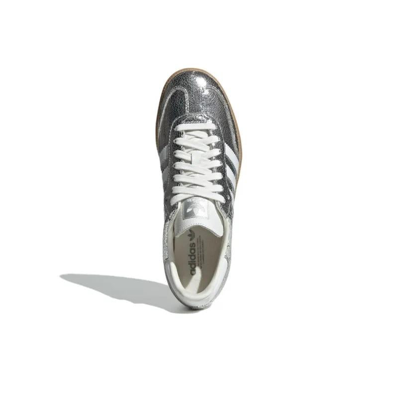 Adidas Samba OG Silver Metallic Cracked Leather (Women's)