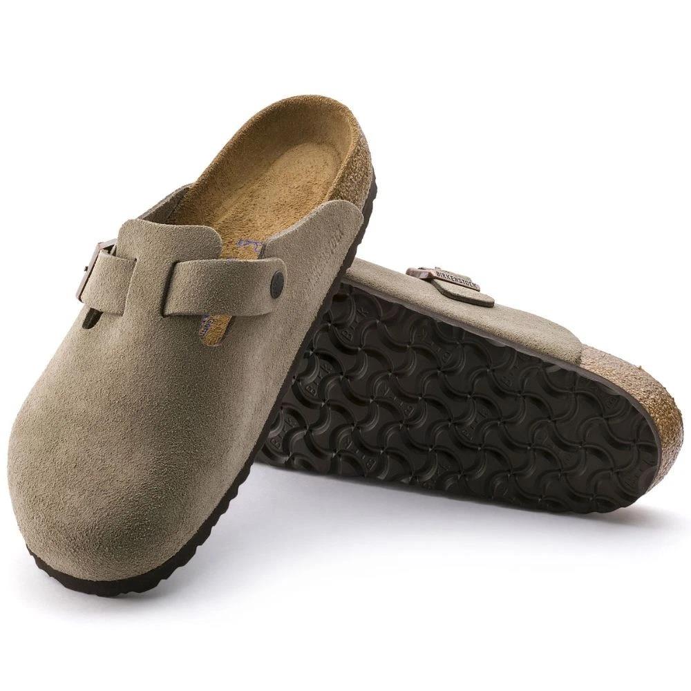 Birkenstock Boston Soft Footbed Suede Taupe