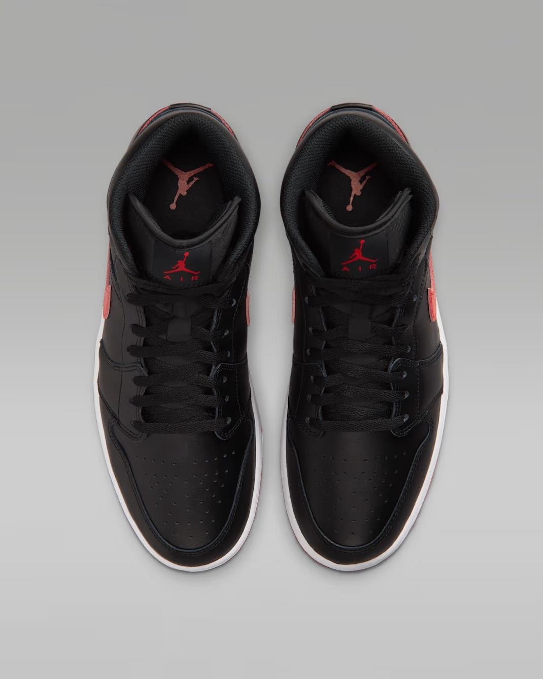 Air Jordan 1 Mid Black University Red