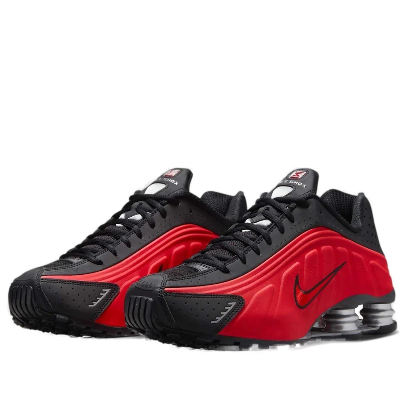 Nike Shox R4 University Red Black Metallic Silver size 12