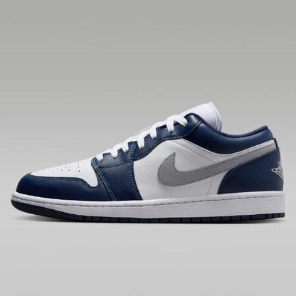 Jordan 1 Low Wolf Grey Midnight Navy Men's 553558-141