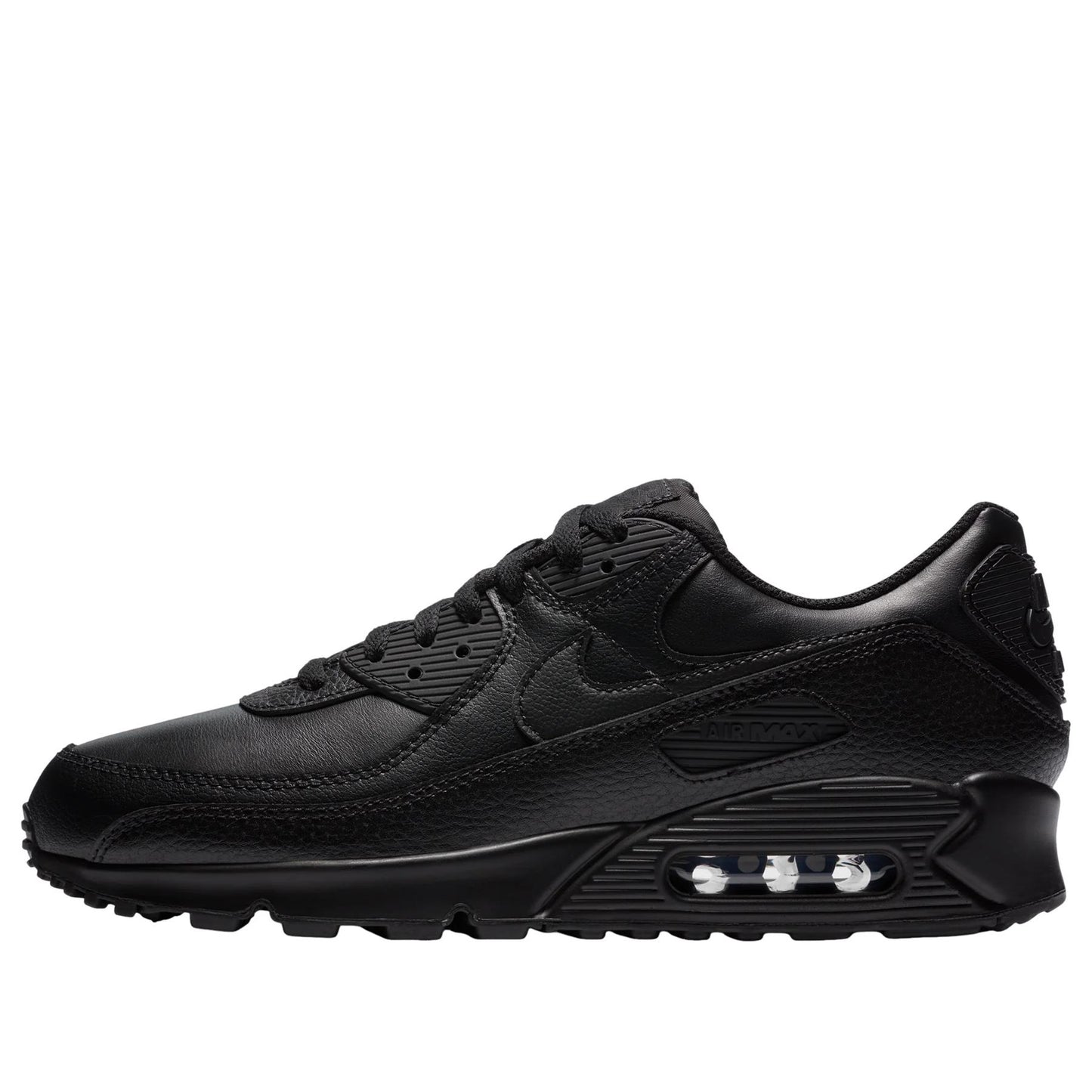 Nike Air Max 90 Leather Triple Black Men's CZ5594-001