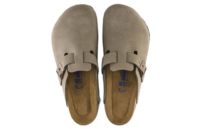 Birkenstock Boston Soft Footbed Suede Taupe