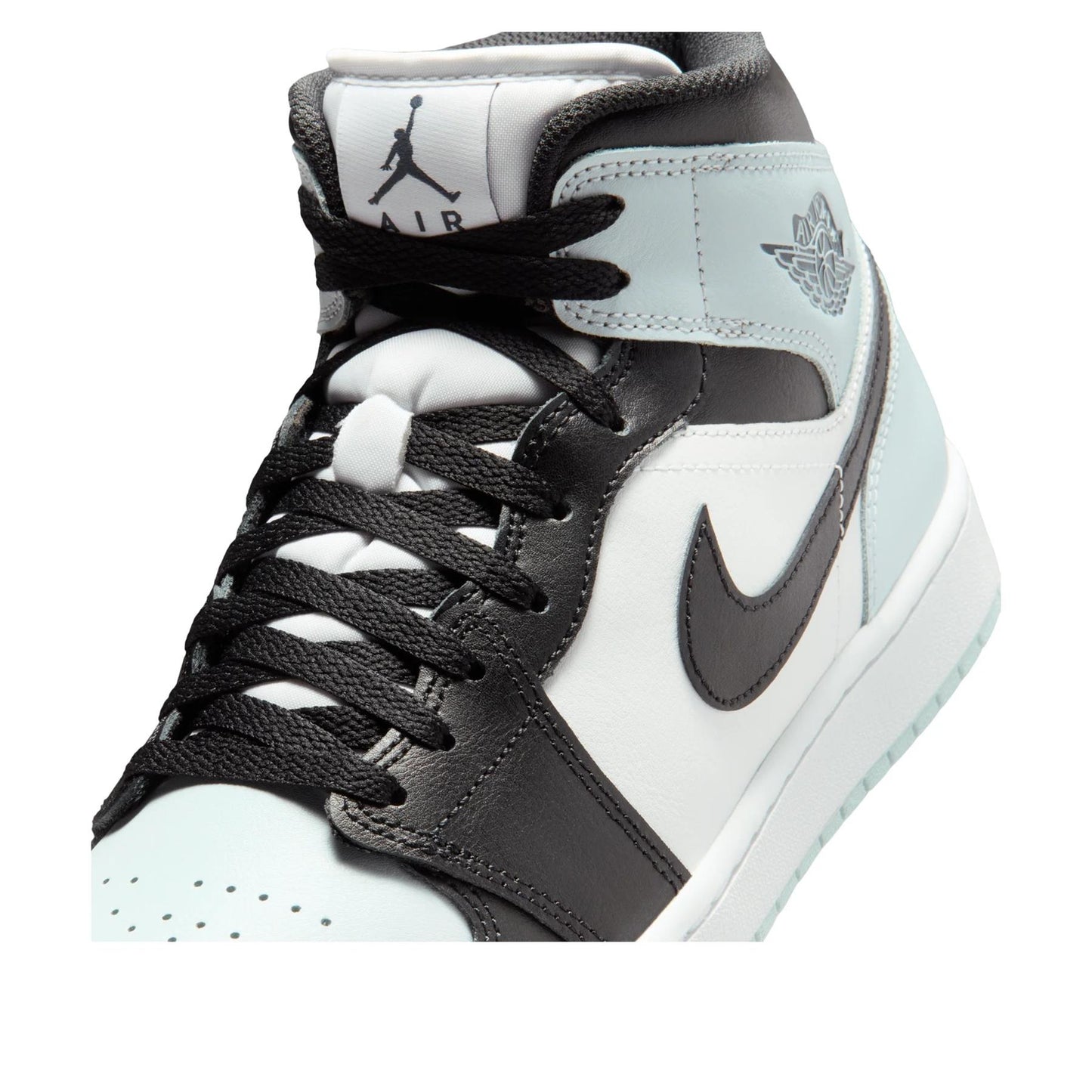 Jordan 1 Mid Black Aura Squadron Blue Men's DQ8426-002
