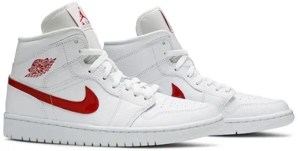 Jordan 1 Mid 
White University Red (Women's)