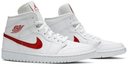 Jordan 1 Mid 
White University Red (Women's)
