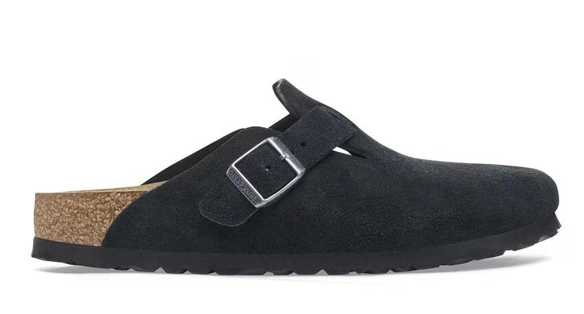 Birkenstock Boston Suede Black Men's 1027142