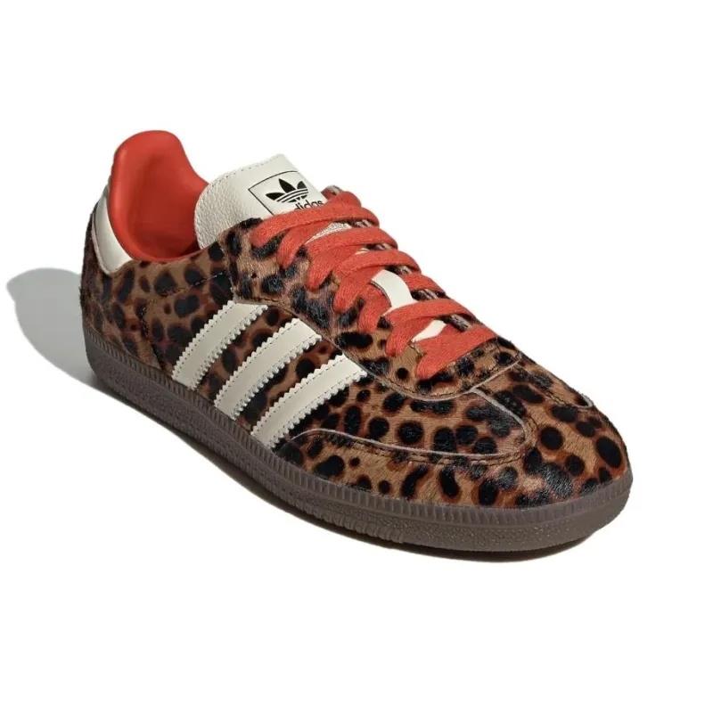 (Women's Size )Jl2734 adidas Samba OG Red Leopard Athletic shoes