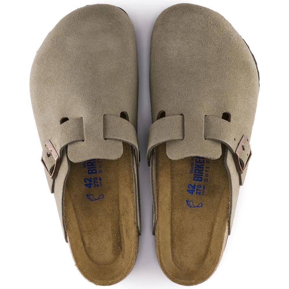 Birkenstock Boston Soft Footbed Suede Taupe