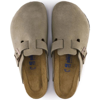 Birkenstock Boston Soft Footbed Suede Taupe