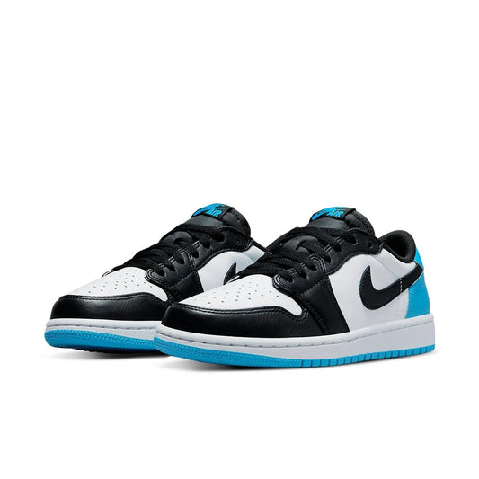 Jordan 1 Retro Low OG Black Dark Powder Blue (Women's)
