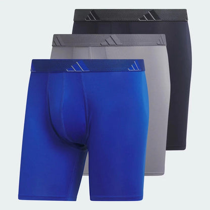 adidas Blue Microfiber Boxer Briefs 3-Pack