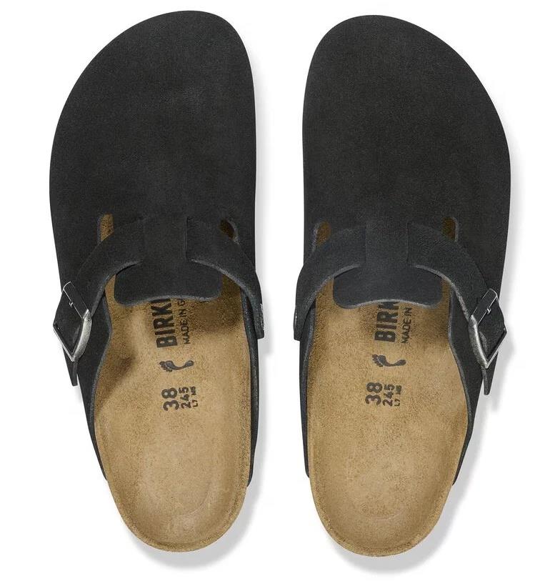 Birkenstock Boston Suede Black Men's 1027142
