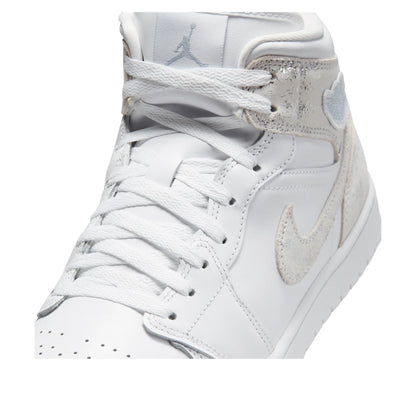 Jordan 1 Mid SE Distressed White Field Silver
