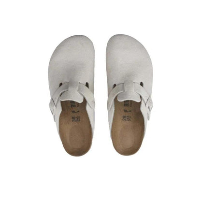 Birkenstock Boston Antique White Suede (Women's) size 10
