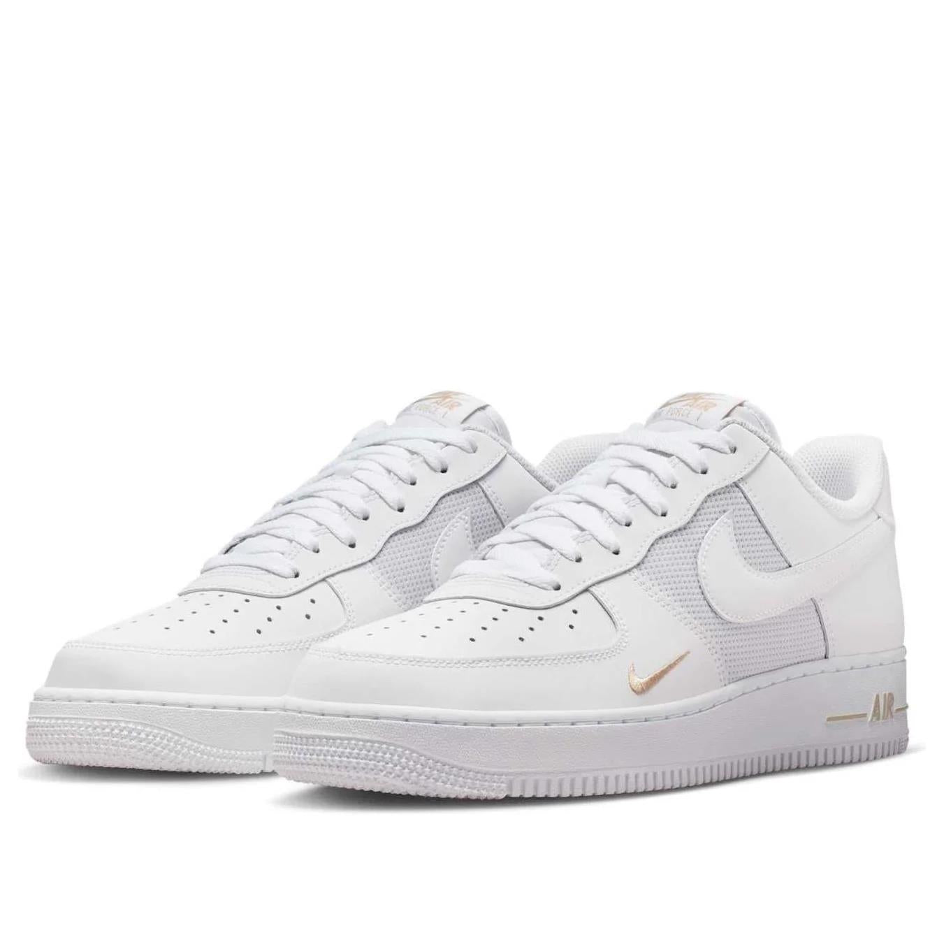 Nike Air Force 1 Low 
White Desert Khaki Mini Swoosh