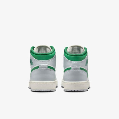 Jordan 1 Mid White Pure Platinum Pine Green (GS)