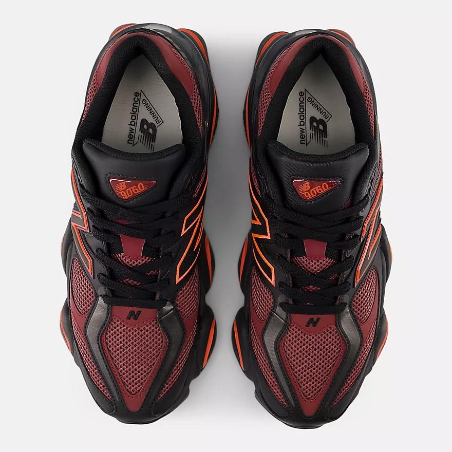New Balance 9060 Athletic Sneakers (Black Red)