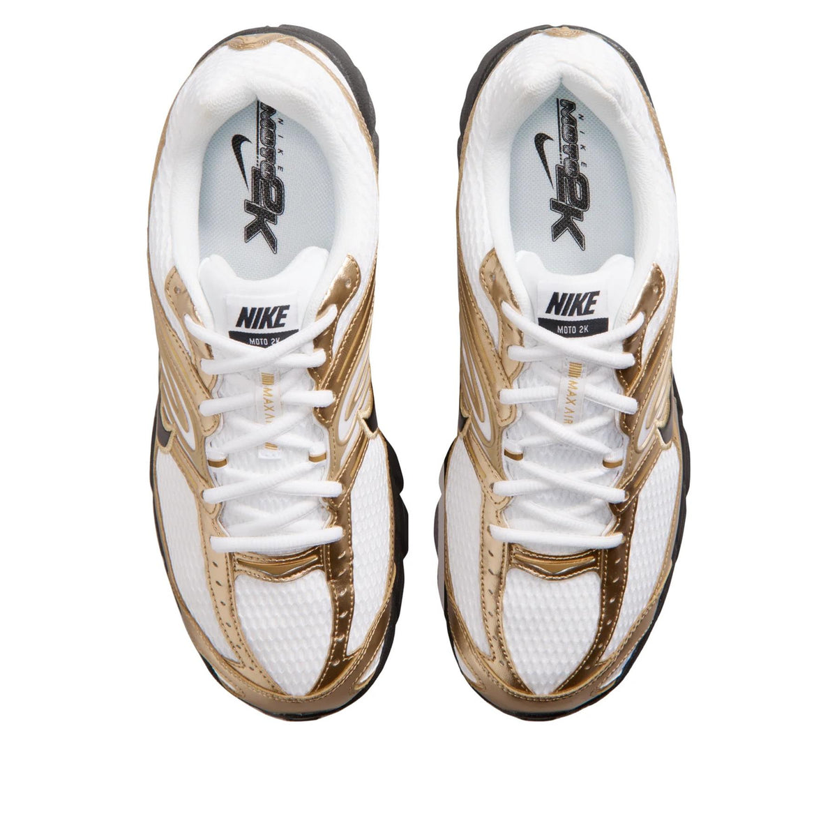 Nike Air Max Moto 2K 
White Metallic Gold Black